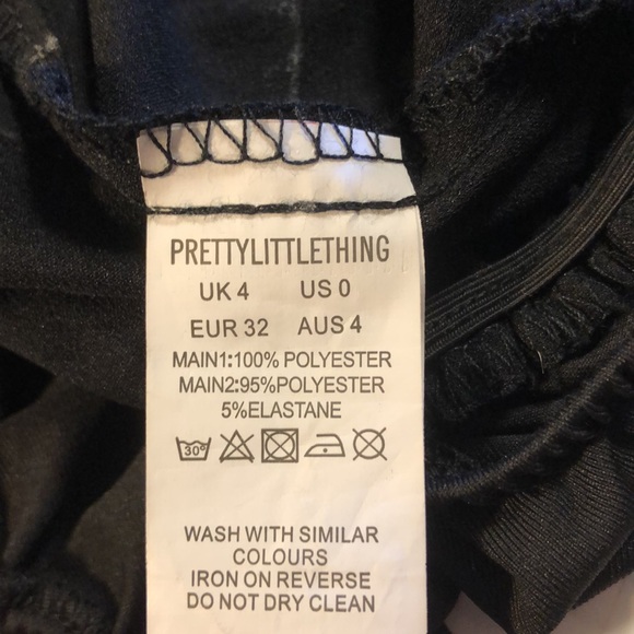 NWT Pretty Little Things Black Lace Insert Plunge Thong Bodysuit, 0 - Picture 9 of 11